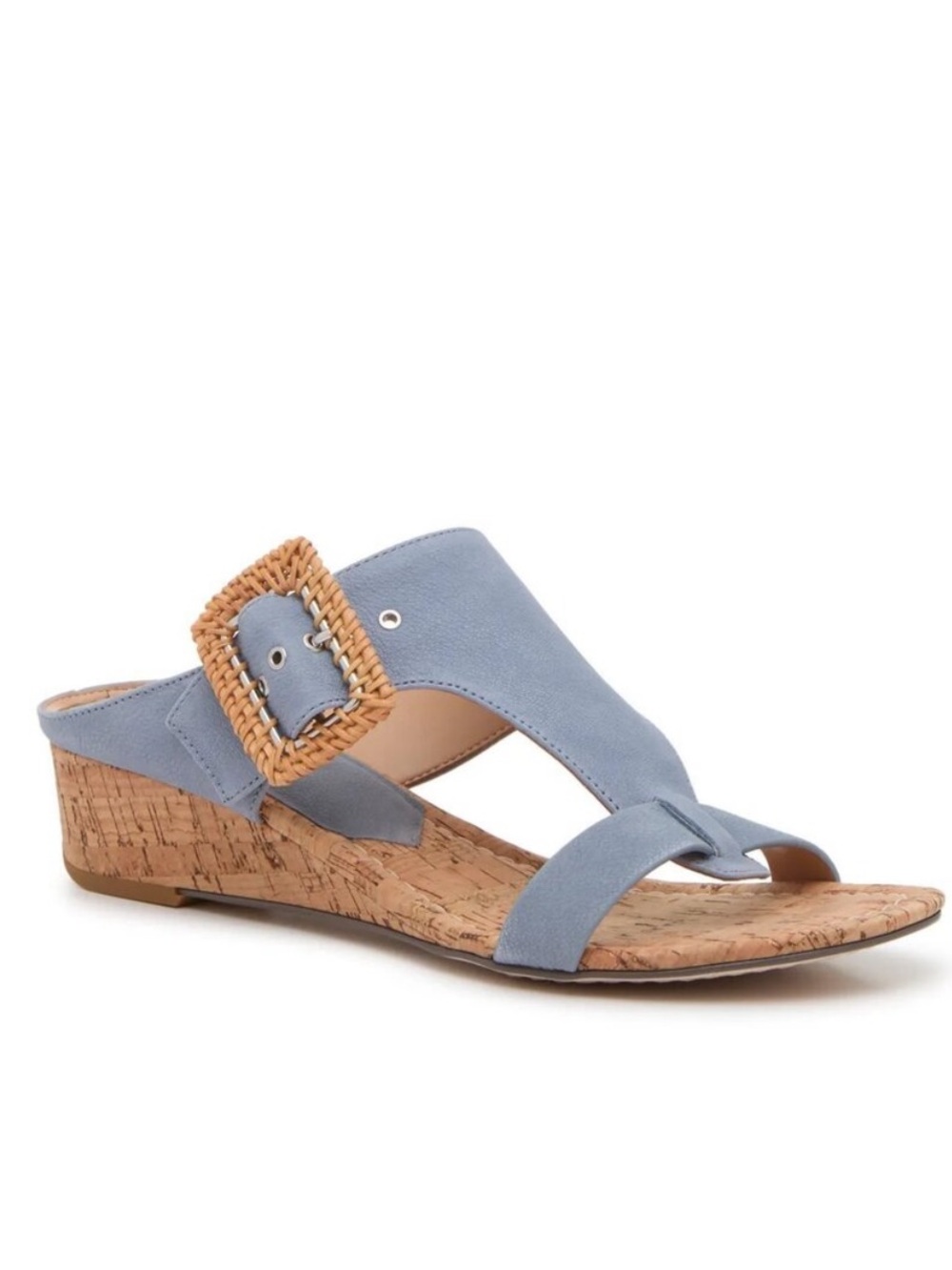 NWT⛱️Donald Pliner - Denim Blue Vine Wedge Sandal - 9.5